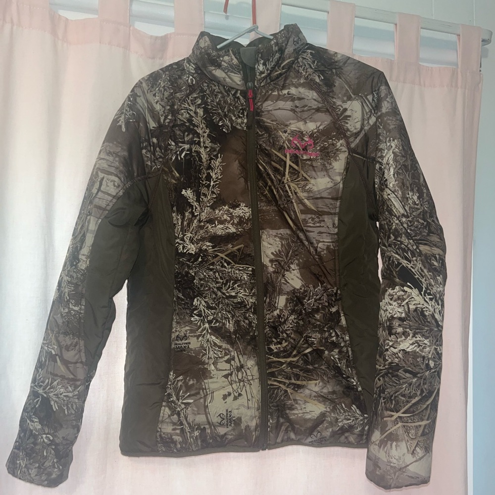 real tree zip up insulated jacket